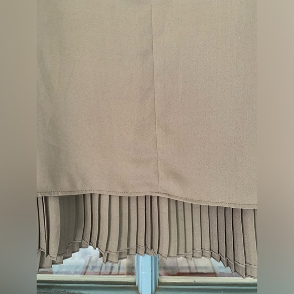 New With Tag! Banana Republic Sleeveless Light Tan Blouse Poppy Pleated Hem XS - Picture 4 of 10